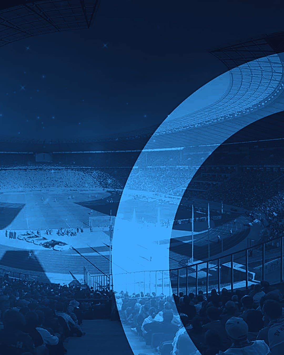 Estádio de futebol à noite